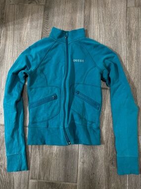 GUESS Teal Full-Zip Track Jacket